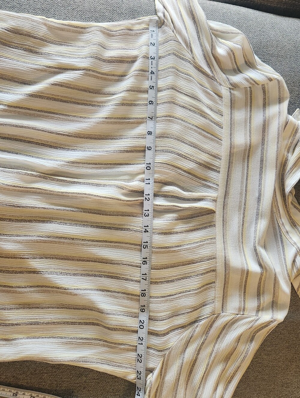 Fortune+Ivy White Striped Button-Down Tie-Hem Shirt - Picture 5 of 7